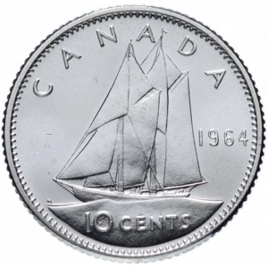 Canada 10 cents, 1964