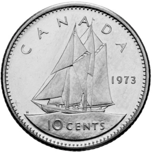 Canada 10 cents, 1968   VF