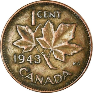 Canada 1 cent, 1943