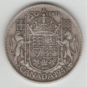 Canada 50 cents, 1943