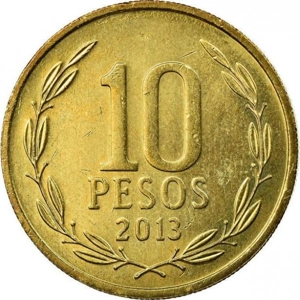 Chile 10 pesos, 2013