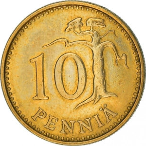 Finland 10 penniä, 1982