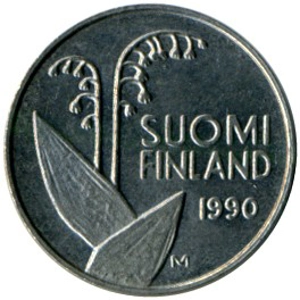 Finland 10 penniä, 1990