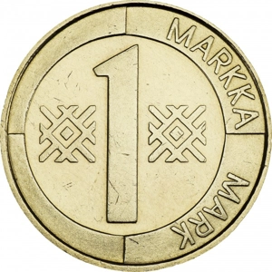 Finland 1 markka, 1993