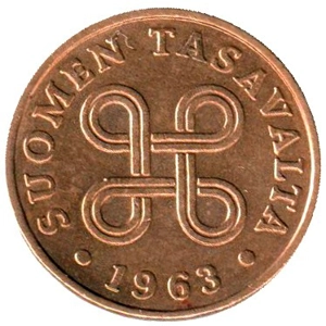 Finland 1 penni, 1963
