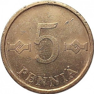 Finland 5 penniä, 1973