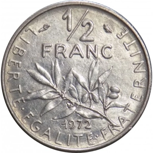 France ½ franc, 1972