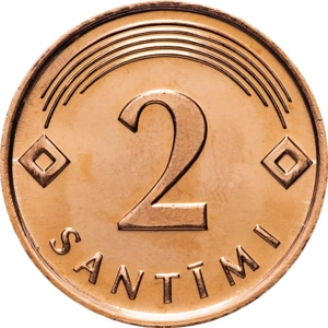 Latvia 2 santimi, 2009