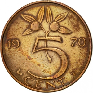 Netherlands 5 cents, 1970