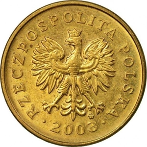 Poland 1 grosz, 2003