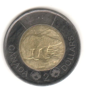Canada 2 dollars, 2022  black