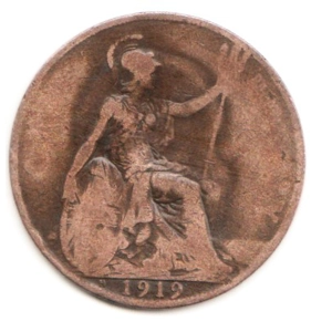 United Kingdom 1 penny, 1919 G VG