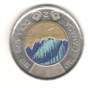Canada 2 dollars, 2017  colored