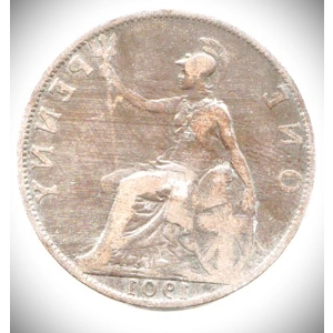 United Kingdom 1 penny, 1901,  G-VG