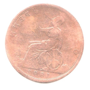 United Kingdom 1 penny, 1893.  G