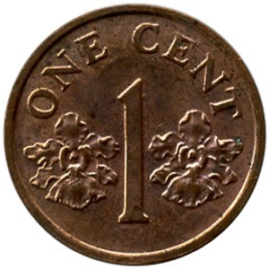 Singapore 1 cent, 1993