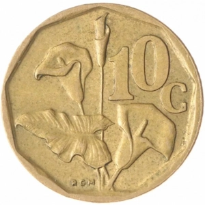 South Africa 10 cents, 1992