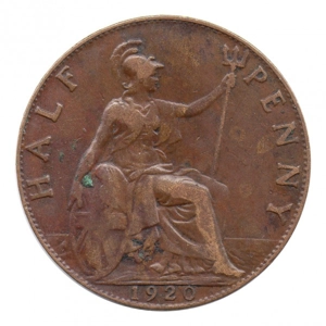 1920  United Kingdom ½ penny,