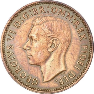 1952 United Kingdom ½ penny