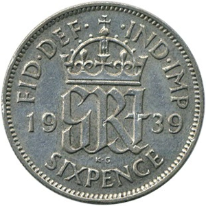 United Kingdom 6 pence, 1939  VF