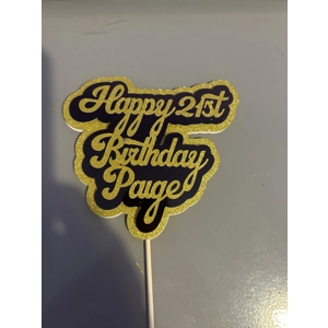Happy birthday cake topper