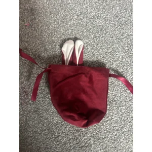 Burgundy bunny ear bag