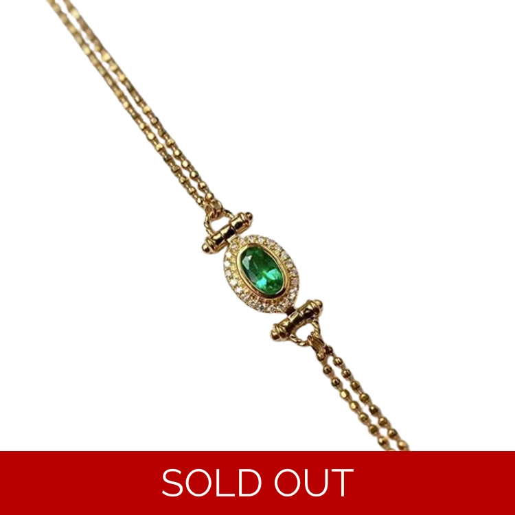 18K Gold Oval Shape 0.2ct Na..