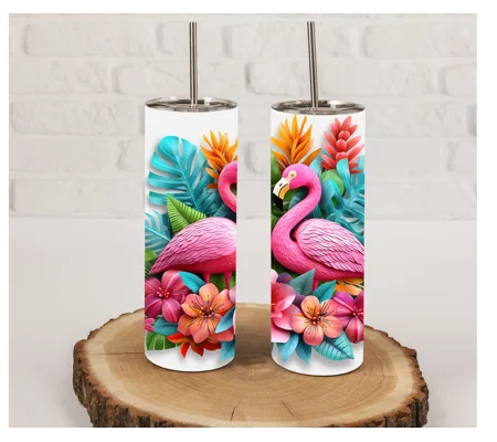Tumbler Cup UK - Tropical Flamingos