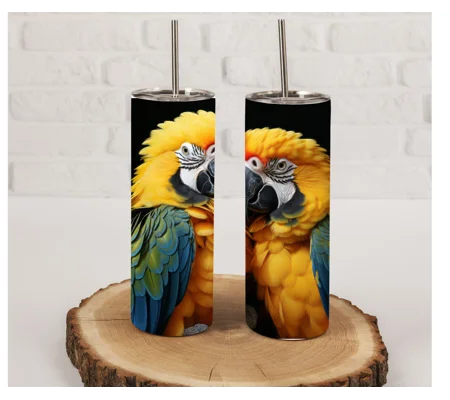 Tumbler Cup UK - Colourful Parrots