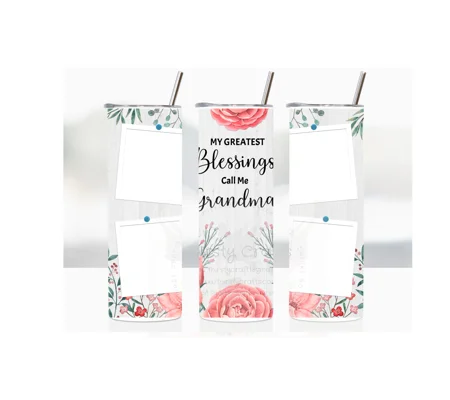 Tumbler Cup UK - My Greatest Blessings call me Grandma / Photo Tumbler