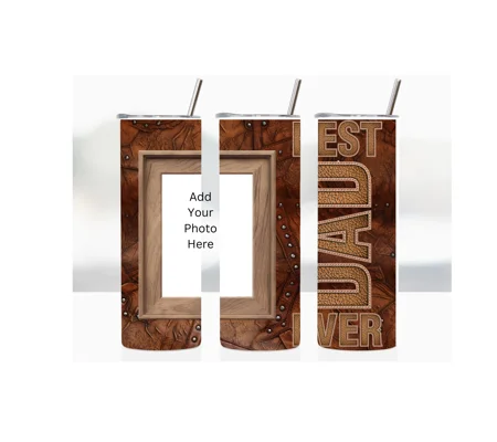 Tumbler cup UK - Best Dad Ever Photo Tumbler