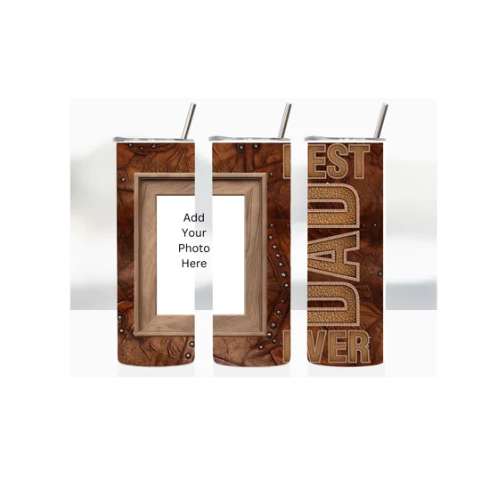 This leather and wood effect tumbler with the words 'Best Dad Ever' printed on are the perfect gift for any dad out there.