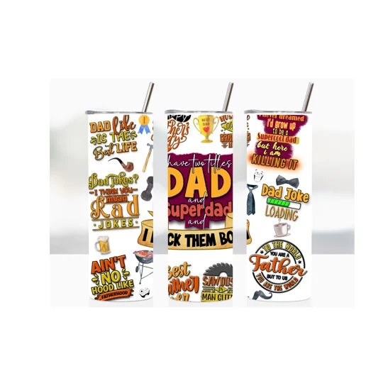 This 20oz tumbler cup is the perfect way to show appreciation for all the superhero dads out there! Whether it's Father's Day, his birthday, or just any ordinary day, this cup will make him feel like the ultimate superhero. The design features the words "I have two titles Dad and Super Dad and I rock them Both
