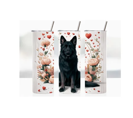 Tumbler Cup UK - Love is a Black German Shepherd