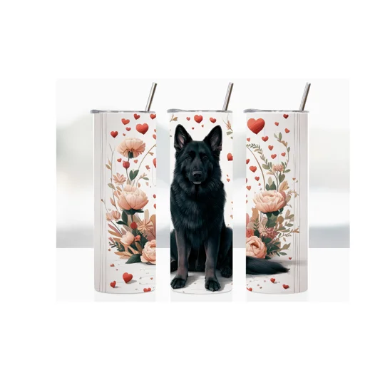 Tumbler Cup UK - Love is a Black German Shepherd