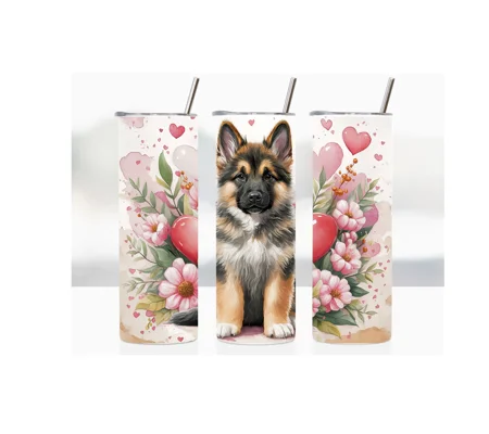 Tumbler Cup UK - Love is a Black and Tan German Shepherd