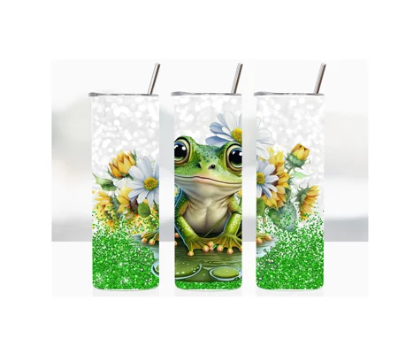 Tumbler Cup UK - Frog with flowers