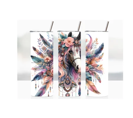 Tumbler Cup UK - Boho Horse Tumbler