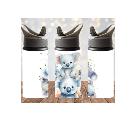 Personalised Drink Bottle UK - Koala Family