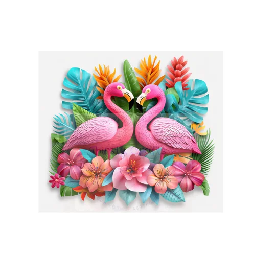 Tumbler Cup UK - Tropical Flamingos