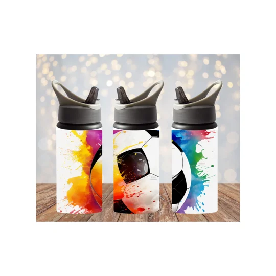 This eye-catching bottle features a vibrant full-wrap Football and colour splash design that will have you scoring major cool points wherever you go.