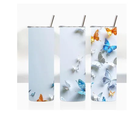 Tumbler Cup UK - 3D Butterfly