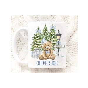 Personalised Christmas Mug - Boy Teddy Mug