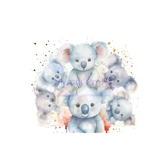 Personalised Drink Bottle UK - Koala Family
