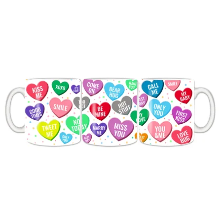 Personalised Mug UK - Candy Hearts