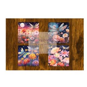Dragonflies - Slate Decoupage Coasters