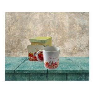 Floral Mug and Coaster set 3