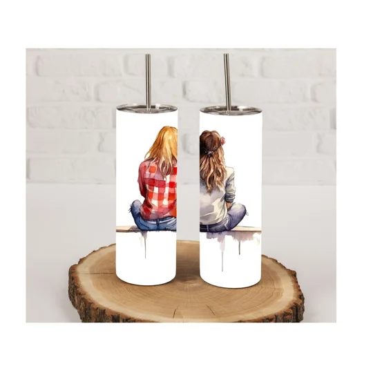 The Friends or Sisters 20oz Tumbler is the perfect accessory for any beverage lover
