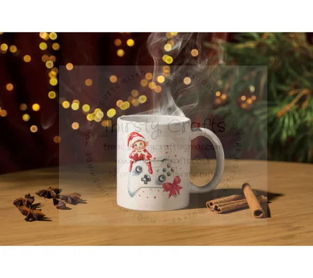Personalised Christmas Mug UK -Christmas Gamer Elf