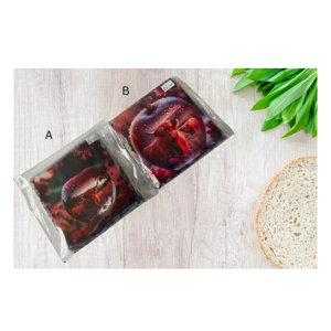 Highland Cow inside Glass Apple - Slate Coaster